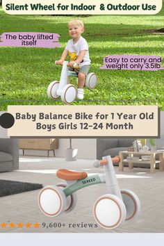 🌟 Baby’s First Balance Bike: Safe, Fun, and Perfect for Tiny Riders!
Looking for a first bike for your little one? This baby balance bike is specially designed for 1-year-old boys and girls ages 12-24 months! With 4 sturdy wheels, it's ideal for toddlers to enjoy riding without the risk of tipping over.
Watch them build balance, coordination, and confidence! This no-pedal balance bike is the perfect start for toddlers to practice their first steps toward riding on their own—indoors or outdoors.
Parents love the safety features, and toddlers adore the freedom to explore safely. Imagine their smiles as they zoom around, developing essential motor skills every day!
Give your child the gift of adventure and development with their very own toddler balance bike! Ideal birthday gift for little r Over Watch, Green Toys, First Birthday Gifts, Green Gifts, Motor Skills, 1 Year, Year Old