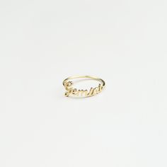 CUSTOM NAME RING - F105 This ring is a new addition to our Name Ring collection. You can customize it with any name or word of your choice. Basic symbol such as heart, star, &, # is available to add in, just put your request in note box at check out. * SIZE OF LETTERS: capital letters approximately 6mm high. * MATERIAL: Sterling Silver 925. * COLOR: Silver, 18k Gold Vermeil, Rose Gold Vermeil. --- Vermeil is made of thick 18k gold or rose gold layered on .925 sterling silver. Vermeil is nick Custom Name White Gold Round Ring, Custom Name White Gold Ring, White Gold Custom Name Ring, Custom Name Engraved 14k Gold Ring, Custom Name Engraved Yellow Gold Ring, Promise Ring With Custom Nameplate, Custom Name Adjustable Nameplate Ring, Custom Name Plate Ring For Promise, Adjustable 14k Gold Engraved Name Ring