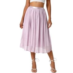 This pleated skirt with accordion style and elastic waist details shows off your femininity. Suits for daily and party wear in spring summer and fall. Pair with a t-shirt and high heels to complete the overall wearing style. Pair it with a t-shirt and high heels to complete the overall wearing style. Suits for daily and party wear in spring summer and fall. Flowy Summer Midi-length Bottoms, Spring Pleated Flowy Maxi Skirt, Party Maxi Skirt With Accordion Pleats, Solid Color Midi Length Bottoms For Summer, Pleated Midi Skirt For Party, Spring Full Maxi Skirt With Elastic Waistband, Fitted Pleated Skirt For Summer, Party Tiered Skirt With Accordion Pleats, Feminine Solid Color Maxi Skirt For Summer