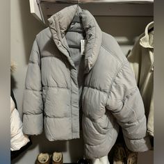 Never Worn, Nwt, Oversized And Warm, M But First Like A L Or Xl H&m Winter Outerwear For Cold Weather, H&m Outerwear For Cold Weather And Winter, H&m Winter Outerwear In Neutral Color, H&m Winter Outerwear, H&m Oversized Casual Outerwear, H&m Casual Winter Outerwear, Trendy H&m Winter Outerwear, Casual Winter Outerwear By H&m, Casual H&m Winter Outerwear