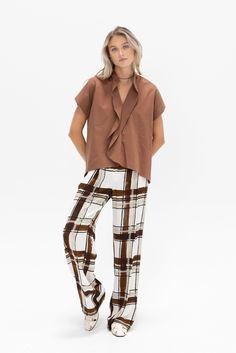 ZERO + MARIA CORNEJO - Fin Gaban Shirt, Tobacco Kick Pleat, Sweater Skirt, Short Pants, Stand Collar, Denim Dress, Vest Jacket, Jumpsuit Dress, Loafer Flats, Pant Jumpsuit