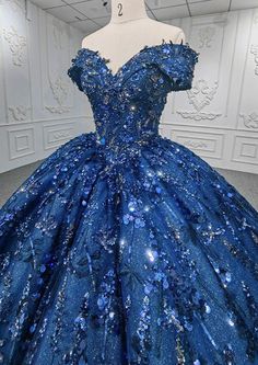 LA015 Dark Blue Quinceanera Dresses, Bar In Home, Blue Quince Dress, Quince Dresses Blue