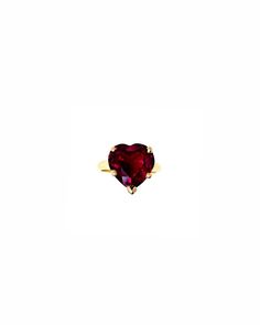 Rainbow Heart Ring in Red Garnet — FRY POWERS Valentine's Day 14k Gold Ruby Ring, Red 14k Gold Heart Cut Jewelry, Heart-shaped 14k Gold Birthstone Ring, 14k Gold Heart Cut Red Jewelry, Heart-shaped Yellow Gold Ruby Ring, Heart-shaped Yellow Gold Birthstone Ring, Valentine's Day 14k Gold Ruby Ring Fine Jewelry, Yellow Gold Heart-shaped Ruby Ring, Valentine's Day 14k Gold Fine Ruby Ring