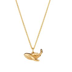 Yellow Gold Plated Mommy & Baby Whale Charm Necklace | Posh Totty Designs | Wolf & Badger Posh Totty, Baby Whale, Nickel Allergy, Watch Necklace, Metal Necklaces, For Lovers, Sterling Silver Necklace, Gold Plated Sterling Silver, Badger