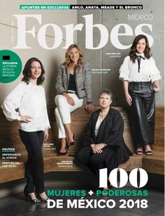 three women are sitting on a bench in front of a magazine cover with the words forbees