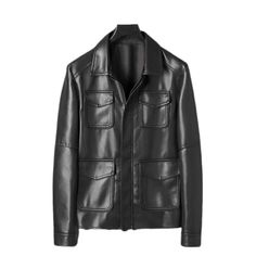 Men's Leather Jacket Slim Fit Turn down Collar Men's Leather Jackets: Timeless Fashion Statements to Up Your StyleWith our selection of premium men's leather jackets, discover the height of masculine elegance. These jackets, which are made of real leather, are intended to stand out from the crowd and give a dash of tough sophistication to your outfit. Features: 100% Real Sheep Leather. Full Buttons Closer Internally fully lined with high-quality Viscose. 2 Inner Pocket. Check the size chart for Masculine Elegance, Leather Jacket Fashion, Men's Leather Jackets, Pu Jacket, Leather Jacket Style, Pu Leather Jacket, Men's Leather Jacket, Leather Jeans, Fashion Statements