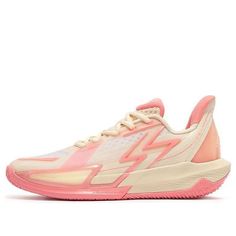 Shop (WMNS) 361 Degrees Big3 4.0 QUICK 'Dune White Pink' 582331105-5 at KICKS CREW — your go-to for authentic, stylish sneakers. Whether for fashion, performance, or collection, find your perfect pair with us. Way Of Wade Shoes, Pink Basketball Shoes, Bb Shoes, Nike Volleyball Shoes, Volleyball Sneakers, Best Volleyball Shoes, Best Basketball Shoes, Trendy Shoes Sneakers, Womens Basketball Shoes