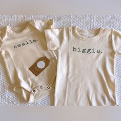 Nwt Finn & Emma Matching Unisex Set- Biggie And Smalls Biggie: 4t Short Sleeve Shirt Smalls: 6-9m Onesie 100% Organic Cotton Listing Is For Both Pieces. Cream Cotton Onesie For Playtime, Cream Cotton Playtime Onesie, Cotton Short Sleeve Sets For Playdate, Playful Cotton Onesie For Playdate, Soft-washed Cotton Tops For Playwear, Fitted Organic Cotton Onesie For Playtime, Playful Cream Cotton Onesie, Family Matching Cotton Onesie For Playtime, Cotton Onesie For Playtime With Family Matching Style