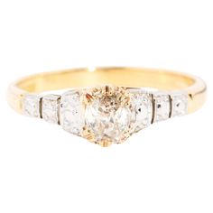 With gentle steps rising to present a solitaire Old Cut diamond, our Sansa Ring is a darling vintage jewel. Handcrafted in 18 carat gold, she is a sweet gift for the one who holds your heart. The Sansa Ring Gem Details The centre Old Mine Cut diamond measures 5.00x4.20x2.50mm and is estimated to weigh 0.34 carats, is J colour and P1 clarity. Note - the diamond shows signs of wear consistent with its age. Ring Size N (Australia and UK sizing) or 6 3/4 (US and Canada) The Sansa Ring can be resized Vintage Gia Certified Diamond Ring Gift, Fine Jewelry With Rose Cut Diamonds And Yellow Sapphire, Victorian 14k Yellow Gold Diamond Ring, Solitaire Yellow Sapphire Ring - Fine Jewelry, Canary Yellow Diamond Ring 1stdibs, Diamond Solitaire Ring, 4 20, Diamond Solitaire Rings, Vintage Jewels