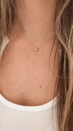 14K Gold Heart Necklace | Puff Heart Necklace | Dainty Heart Gold Necklace | Solid Gold Heart Necklace | 16"+2"This beautiful Puff Dainty Heart, can be worn as a choker, as a layering piece or part of a layering necklace set. It will add a statement to your outfit. It can be combined with multiple chains of different lengths to give the messy chains look. It comes available in this tricolor gold color only. ♦ Materials: 14K Yellow Gold♦ Available colors: Yellow Gold ♦ Necklace measurements: 16" Puff Heart Necklace, Puffed Heart Necklace, Heart Gold Necklace, Dainty Heart Necklace, Jazz Cafe, Necklace Measurements, Tiny Heart Necklace, Layered Necklace Set, Puffed Heart