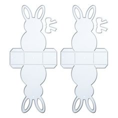 two bunny shaped cut outs sitting on top of each other