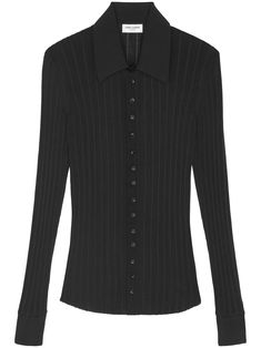 black wool ribbed knit classic collar front button fastening long sleeves curved hem Fitted Button-up Cardigan With Ribbed Collar, Black Collared Cardigan For Work, Classic Black Ribbed Cardigan, Ribbed Button-up Workwear Tops, Elegant Black Ribbed Cardigan, Fitted Long Sleeve Cardigan With Ribbed Collar, Long Sleeve Ribbed Cardigan For Work, Black Cardigan With Ribbed Collar For Work, Classic Black Cardigan For Office