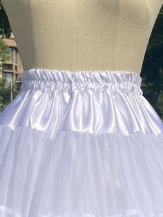 Get the ultimate Lolita look with this White/Black 35cm Puffy Cloud Petticoat! Elevate your kawaii style with this voluminous petticoat that adds the perfect amount of fluff and bounce to your outfit. Whether you're a fan of sweet Lolita or classic Lolita fashion, this petticoat is a must-have for creating that iconic silhouette. The 35cm length provides just the right amount of lift, making it ideal for pairing with a variety of Lolita dresses and skirts. Embrace the whimsical charm of Lolita fashion with this delightful puffy cloud petticoat!   	 		 			Size 			Free Size 		 		 			Full Length 			35 		 		 			Waist 			55-85 Summer Costume Petticoat With Attached Cancan, Spring Costume Petticoat With Attached Cancan, White Costume Skirt With Attached Cancan, White Cancan Petticoat For Costume Party, Spiritual Eyes, Steampunk Fashion Male, Gothic Skirts, Classic Lolita, Kawaii Style