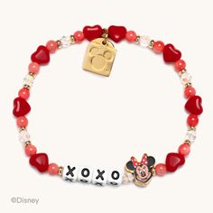 XOXO– Disney Mickey Mouse & Friends Bracelet Acrylic Bracelet, Word Bracelet, Friend Bracelets, Crystal Beads Bracelet, Mickey Mouse And Friends, Accessories Bracelets, Disney Mickey Mouse, Bracelet Collection, Mickey And Friends