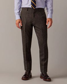 J.Crew: Ludlow Slim-fit Suit Pant In English Wool Tweed For Men Slim Fit Suit Pants, Figure Suits, Suit Pant, Tuxedo Suit, Slim Fit Suit, Tweed Fabric, Great Britain, World's Best, Spinning