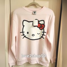 Hello Kitty Pink Crew Neck Sweatshirt Jumper, Nwt & Unworn. Hello Kitty Printed On One Sleeve. Super Cute & Cozy! Size S Small. Licensed Hello Kitty Sanrio Item. Trusted Seller Hello Kitty Cotton Sweatshirt In Kawaii Style, Hello Kitty Long Sleeve Cotton Top, Cute Hello Kitty Print Crew Neck Sweatshirt, Cute Cotton Sweatshirt With Hello Kitty Print, Trendy Hello Kitty Print Crew Neck Sweatshirt, Kawaii Long Sleeve Top With Hello Kitty Print, Long Sleeve Cotton Hello Kitty Top, Hello Kitty Print Crew Neck Cotton Sweatshirt, Cute Long Sleeve Hello Kitty Sweatshirt