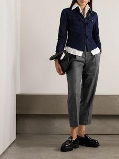 Brunello Cucinelli prioritizes Italian craftsmanship and premium materials above all else. These pants are tailored from wool and cashmere-blend and have sharp pleats that trace from the high-rise waist through the neat, tapered legs. Wear yours with crisp shirts and knitwear. Luxury Cotton Workwear Bottoms, Elegant Fall Bottoms With Patch Pockets, Luxury Cotton Bottoms For Workwear, Luxury Cotton Bottoms For Work, Elegant Workwear Bottoms With Patch Pockets, Elegant Fitted Pants With Patch Pockets, Elegant Winter Cotton Pants, Elegant Cotton Pants For Winter, Tailored Wool Bottoms For Work