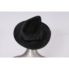 A very chic fedora designed by the famous Italian hat maker Borsalino is unusual because it is made from angora and trimmed with a black patent leather hat band. It is in excellent condition.  Measurements; Interior circumference 21 1/2"  54 cm Modern Fitted Fedora With Short Brim, Modern Wide Brim Hat For Formal Occasions, Modern Black Fedora Hat, Black Wool Felt Hat For Formal Occasions, Formal Black Wool Felt Hat, Vintage Black Fur Felt Fedora, Black Vintage Fur Felt Fedora, Luxury Felt Fedora Hat, Luxury Fur Felt Hat Bands For Formal Occasions