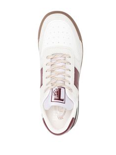 colour-block panelled sneakers from TOD'S featuring white, bordeaux red, black, calf leather, colour-block panelled design, suede panelling, front lace-up fastening, logo-print tongue, round toe, perforated toebox, branded insole and chunky rubber sole. | Tod's Colour-Block Panelled Sneakers Luxury Low-top Custom Sneakers With Three Stripes Branding, Blazers Beige Check Mark Shoes, Luxury Low-top Custom Sneakers With Three Stripes, Luxury Casual Sneakers With Contrast Stitching, Luxury Low-top Sneakers With Contrast Stitching, Luxury Classic High-top Sneakers With Red Sole, Luxury Custom Low-top Sneakers With Three Stripes Branding, Luxury University Red Sneakers With Contrast Sole, Luxury Classic Sneakers With Brogue Detailing