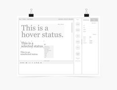 an image of a website page with the text'this is a hover status '