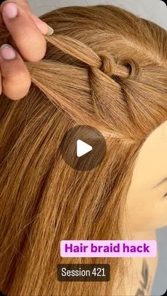 Kittu Sen on Instagram Easy Braid Tutorial Videos, Hair Styles For Girls Braids, Long Hair French Braid Styles, Easy Braided Hairstyles Medium Hair, Braided Hair Designs, Sporty Updos For Long Hair, How To Braid My Own Hair, Knot Braids Hairstyles, Crazy Braids Hairstyles