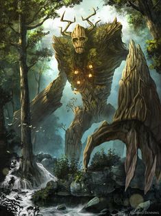 an image of a giant creature in the woods