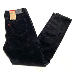 New With Tags Retail Price : $59.50 Levis 311 Skinny Corduroy Jeans Pants Color : Black Available Sizes; Women’s Size : 26x30 / 29x30 / 31x30 / 32x30 91% Cotton 8% Polyester 1% Elastane -Hypersoft -Mid Rise -Tummy Slimming - Shapes Through The Hip And Thigh Made In Bangladesh Guaranteed 100% Authentic Black Corduroy Bottoms For Fall, Black Corduroy Pants For Winter, Fitted Black Corduroy Pants, Winter Black Corduroy Pants, Levi's Cotton Bottoms For Winter, Levi's Cotton Winter Bottoms, High Waist Black Corduroy Pants, Black Corduroy Bottoms For Winter, Black Corduroy Winter Bottoms