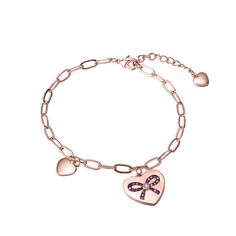 Add some love to any outfit with this gorgeous 18k rose gold over sterling silver heart paperclip chain bracelet. Add some love to any outfit with this gorgeous 18k rose gold over sterling silver heart paperclip chain bracelet. Metal: sterling silver Length: 7 in. Plating: 18k rose gold Packaging: boxed Finish: polished Additional details: cubic zirconia accents Please note, due to the high value of this item, a signature may be required upon delivery. Size: 7-9" ADJ. Color: Rose Tone. Gender: f Convertible Jewellery, Heart Paperclip, Convertible Jewelry, Gold Packaging, Bracelet Metal, Rose Tone, Pink Tone, Sterling Silver Heart, Paper Clip