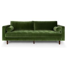 Elevate your living space with the Roma Sofa in Green Velvet from Urban Home. This exquisite piece effortlessly blends elegance with modernity, showcasing a vibrant green hue and sumptuous velvet fabric. Perfectly designed to add a touch of luxury to any decor, the Roma Sofa is a testament to both style and comfort. Features: Luxurious Green Velvet: The rich green velvet upholstery exudes sophistication and adds a glamorous touch to any room. Plush Comfort: Enjoy optimal relaxation with well-pad Article Green Velvet Couch, Green Couch Velvet, Green Velvet Sofas Living Room, Vintage Velvet Couch, Red And Green Interior, Velvet Green Couch, 70s Sofa, Green Velvet Couch, Colored Couch