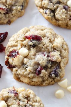 cookies with cranberries and white chocolate chips