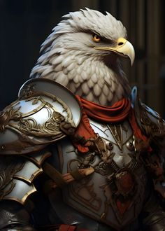 'Eagle Knight' Poster by Makadur | Displate Dnd Characters, Bald Eagle, Pet Portraits, Eagles, Poster Print, Metal Prints, Character Art, Poster Prints, Character Design