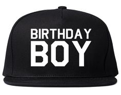 PRICES MAY VARY. PRODUCT: Our Birthday Boy Snapback Hat Cap Black is a classic style basbeball cap with a flat brim featuring a unique graphic print design on front by clothing brand KINGS OF NY. QUALITY & FABRIC: This adult baseball cap is made with 100% cotton twill fabric, sewn eyelets for breathability and has an adjustable snap back closure perfect for both men and women. Its flat bill visor offers sun protection on those sunny days in summer or any season. STYLE: Our street style snapback Novelty Snapback Hat With Letter Print For Streetwear, Novelty Letter Print Snapback Hat For Streetwear, Casual Snapback Hat For Birthday, Letter Print Snapback Trucker Hat For Gift, Letter Print Snapback Trucker Hat, Black Snapback Hat With Letter Print, Letter Print Snapback Trucker Hat As Gift, Novelty Snapback Baseball Cap With Letter Print, Novelty Letter Print Snapback Baseball Cap