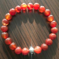 Demarcus Alexan Blood Orange Carnelian Stone Bracelet Red Carnelian Gemstone Bracelets, Orange Carnelian, Carnelian Bracelet, Carnelian Stone, Blood Orange, Stone Bracelet, Orange Red, Color Orange, Womens Jewelry Bracelets