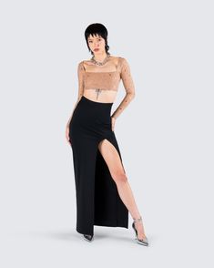 It’s no secret that you’ll be the best dressed in this fit 😚 Featuring a nude rhinestone cropped top paired with a black knit skirt for a subtle, yet chic look that will have them all following your every move 🖤 Glamorous Evening Crop Top, Elegant Party Crop Top Camisole, Glamorous Stretch Crop Top For Evening, Elegant Cropped Top For Party Season, Elegant Crop Top For Night Out, Elegant Fitted Crop Top For Party, Elegant Fitted Crop Top For Party Season, Elegant Stretch Crop Top For Night Out, Elegant Stretch Crop Top For Going Out