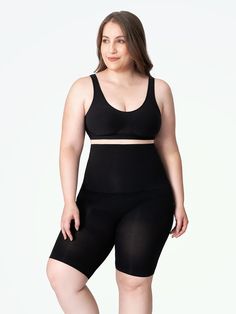 Empetua™ All Day Every Day High-Waisted Shaper Shorts Solid Mid-thigh Shapewear With Wide Waistband, Solid Color Shapewear With Wide Waistband Mid-thigh Length, Mid-thigh Length Shapewear With Wide Waistband, Mid-thigh Length Shapewear Bottoms With Wide Waistband, Compressive Bottoms With Built-in Bra Mid-thigh Length, Supportive Shapewear Bottoms With Built-in Bra, High Waist Shapewear Shorts With Built-in Bra, Shapewear With Built-in Bra In Short Shape, Solid Shapewear With Built-in Bra, Short Shape