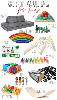 the ultimate gift guide for two year olds with toys and games to play in it