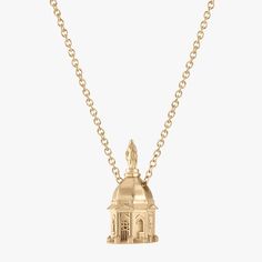 Notre Dame Golden Dome Necklace – Kyle Cavan Jewelry Golden Dome, Go Irish, University Of Notre Dame, After Graduation, Notre Dame University, Beautiful Necklace, Chain Styles, The Golden, Notre Dame