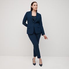 Feeling vibrant? This women's blue suit jacket emits a touch more energy than its navy sister. Designed for women, it is as flattering as it is bold. You will stand out in our blue blazer and be confident in many special moments. Suit Jacket For Women, Suits For Work, Navy Sister, Royal Blue Blazer, Blue Blazer Women, Royal Blue Blazers, Royal Blue Suit, Blue Suit Jacket, Wedding Guest Style