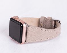 "10mm Genuine Leather Apple Watch 9 Band Women with stainless steel buckle and adaptor will be a special piece in your collection.  This unique design iWatch leather bracelet jeweled with geometric cuts and contrasting stitches will make you look elegant. It will make a perfect match for various occasions including shopping, traveling, office work, sports, etc.  To see more, please click on  https://www.etsy.com/shop/MADUEMNEWYORK?ref=seller-platform-mcnav PRODUCT DESCRIPTION ● COMPATIBLE WITH all Apple Watch Series 9, Ultra, 8, SE, 7, 6, 5, 4, 3, 2, 1 & Sport  *Apple Watch is not included!   ● MADE OF 100% GENUINE FULL-GRAIN LEATHER, which is the highest grade leather money can buy. It develops a unique patina during its aging process, which will make this leather watch strap even more be Fitbit Bracelet, Bracelet Apple Watch, Apple Watch Bands Leather, Apple Watch Series 1, Mens Leather Bracelet, Leather Watch Strap, Apple Watch Strap, Watch Strap, Apple Watch Bands