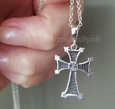 Christian cross made of sterling silver 925 with Armenian symbols of arevakhach or kerkhach which looks like a sun. The cross has a deep meaning for Armenians. Armenians were the first in the world to recognize Christianity as a state religion. Despite the fact that the cross carries Armenian symbols and meanings, it will suit all men and women who are interested in ancient symbols. The pendant cross really looks very stylish. The fact that it is made of precious metal gives it a special value a Symbolic Cross Necklace As Gift, Symbolic Cross Necklace Gift, Traditional Silver Cross Necklace, Traditional Silver Cross Necklace As Gift, Traditional Silver Cross Necklace Gift, Silver Ankh Cross Necklace Spiritual Style, Silver Ankh Cross Spiritual Necklace, Silver Stamped 925 Cross Necklace For Gift, Stamped 925 Cross Necklace For Gift