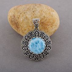 Larimar Jewelry, Top Quality Larimar Pendant for Necklace, 925 Sterling Silver Jewelry, Oxidized Jewelry, Handmade Gift for Mom Wife ✦ PRODUCT DETAILS ✣ Product Weight:--------10.60 grams (Approx.) ✣ Metal:----------------------925 Sterling Silver ✣ Stamp:---------------------925 ✣ Stone:---------------------Larimar ✣ Stone Size:---------------14 mm ✣ Stone Shape:------------Round ✣ Pendant Dimension:---41 x 28 x 10 mm (Approx.) NOTE:- The pattern and color of the stone may vary slightly from reality. But you will receive the same product as shown in the photo. ✦ THIS PRODUCT CAN BE GIFTED ON THE FOLLOWING OCCASIONS Christmas Gift, Valentine Day Gift, Birthday Gift, Anniversary Gift, Wedding Gift, Mother Day Gift, Baby Shower Gift, Bridal Shower Gift, Graduation Ceremony, Friendship Day Gi Hallmarked Larimar Jewelry, Anniversary Larimar Jewelry Stamped 925, Handmade Xmas Gifts, Jewelry Oxidized, Friendship Day Gifts, Larimar Jewelry, Earring Ring, Gift For Wedding, Larimar Pendant