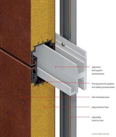 the bottom section of a sliding door with an aluminum frame and woodgrain finish