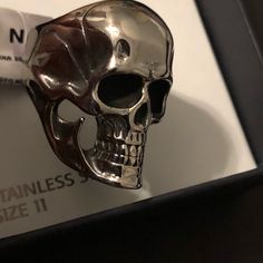 Silver Skull Skeleton Men’s Ring Size 11 New In Box Goth Grunge Alt Silver Skull Skeleton Men’s Ring Size 11 New Goth Jewelry Men, Metalhead Rings, S Ring, Goth Grunge, Goth Jewelry, Jewelry Men, Goth Aesthetic, Mens Accessories Jewelry, Silver Man