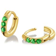 PRICES MAY VARY. 1. 【6MM Gold Huggie Hoop Earrings with Green Stone】: Inner diameter 6mm, Gauge size 20G, Grade AAA spark green cubic zirconia, Dainty cz huggie hoop earrings for all ages of women men 2. 【Tiny Huggie Hoop Earrings for Multiple Hole Piercing】: If your ears need a tight hug then 6mm is the perfect size, Can be used as your cartilage earrings, helix earrings, rook earrings, forward helix earrings, tragus earrings, anti tragus earrings, snug hoop earrings, daith earrings, higher pie Forward Helix Earrings, Gold Huggie Hoop Earrings, Anti Tragus, Tight Hug, Daith Earrings, Forward Helix, Helix Earrings, Tragus Earrings, Jewelry Images