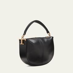 Tod's hobo bag in leather  Top handle  Detachable, adjustable crossbody strap Can be worn as a top handle or crossbody bag  Zip top closure  Approx. 6.2"H x 8.4"W x 2.3"D Made in Italy Leather Hobo Bag, Leather Hobo, Zip Top, Leather Top, Crossbody Strap, Hobo Bag, Top Handle, 3 D, Crossbody Bag