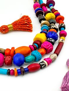 "Assorted Colorful Eco-Friendly Hand Carved Beads for Bracelets, 5-11mm, Beads for Beginner DIY Jewelry Making, Kids Jewelry Supply These beads give off party vibes. Like a fiesta in bead form, these whimsical strands have a little bit of everything! The shapes, colors, and sizes vary; some beads are carved, some are not, some are patterned, some are solid. It's like a grab bag in strand form! ✨The Magic is in the Details✨ Approx. Bead Size: 5x5 - 6x17 Approx. Hole Size: 2mm Approx. Number of be Jewelry Making Kids, Beads For Bracelets, Sac Diy, Grab Bag, Grab Bags, Kids Jewelry, Diy Jewelry Making, Bead Crafts, How To Make Beads