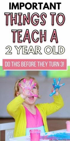 Important things to teach your 2 year old Two Years Old Activities, Homeschool Preschool Activities, Toddler Education, Parenting Knowledge, Parenting Strategies, Au Pair