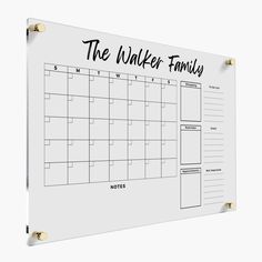 a white board with the word'the walker family'written in black on it