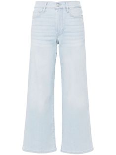 light blue stretch-cotton washed denim button fly fastening belt loops wide leg classic five pockets Light Indigo Wide-leg Jeans With Five Pockets, Light Indigo Wide Leg Jeans With Five Pockets, High Rise Light Wash Cropped Jeans With Five Pockets, Light Blue Wide-leg Jeans With Five Pockets, Light Wash Cotton Flare Jeans, Light Wash Cotton Flare Jeans With Belt Loops, High-rise Light Indigo Jeans With Five Pockets, Light Indigo High Rise Jeans With Five Pockets, Light Indigo High-rise Jeans With Five Pockets