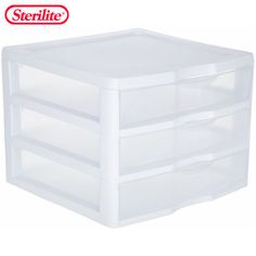 sterilte plastic storage drawers with lids